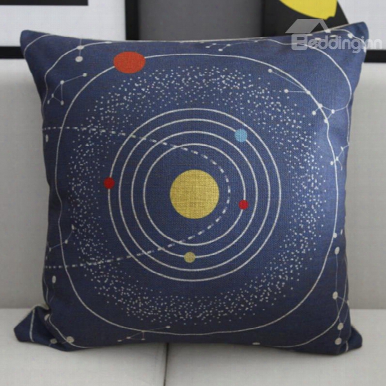 Solar System And Space Galaxy Pattern Throw Pillowcases