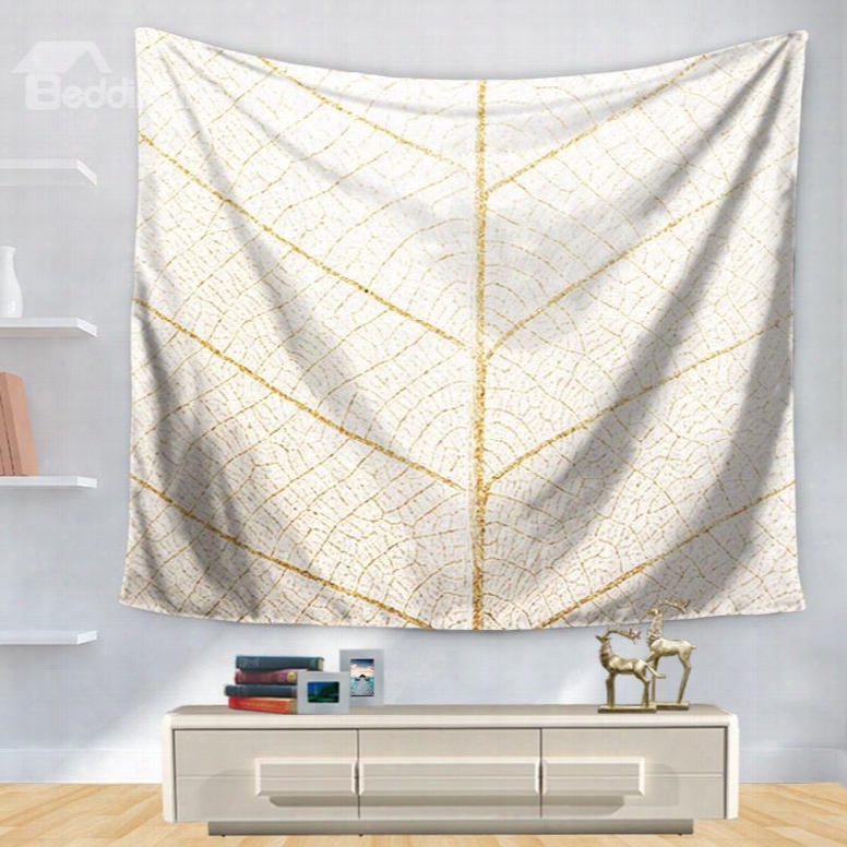 The Amplification Of Gold Leaf Veins Pattern Decorative Hanging Wall Tapestry