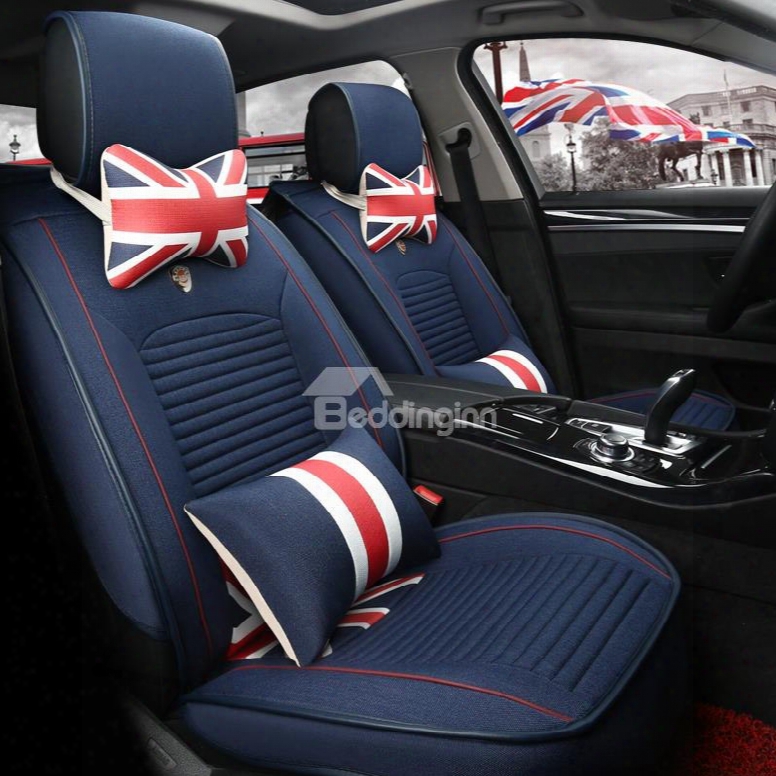 Union Jack Pattern Style With Abundance Permeability Durable Universal Car Seat Cover