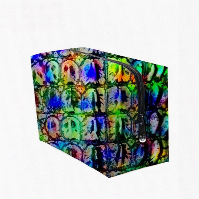 3d Portable Colorful Ghosts Printed Pv Cosmetic Bag