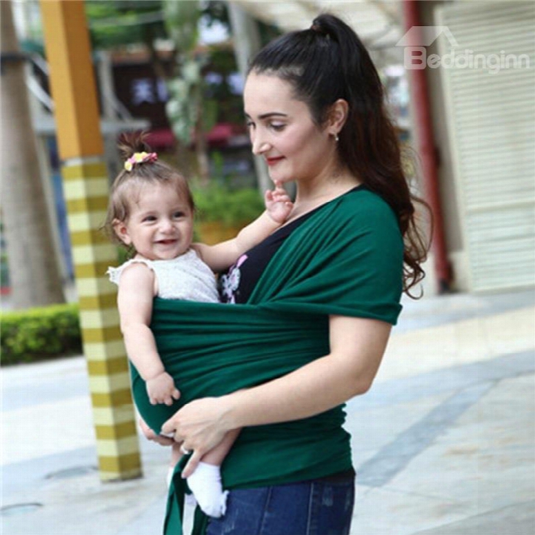 Adjustable Pure Color Simple Style Cotton 1-piece Baby Carrier