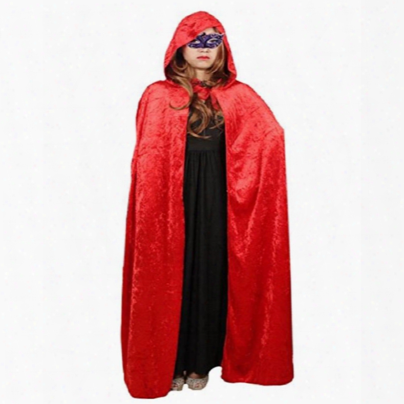 Adult Women's Satin Cloak Cape Black/purple/red