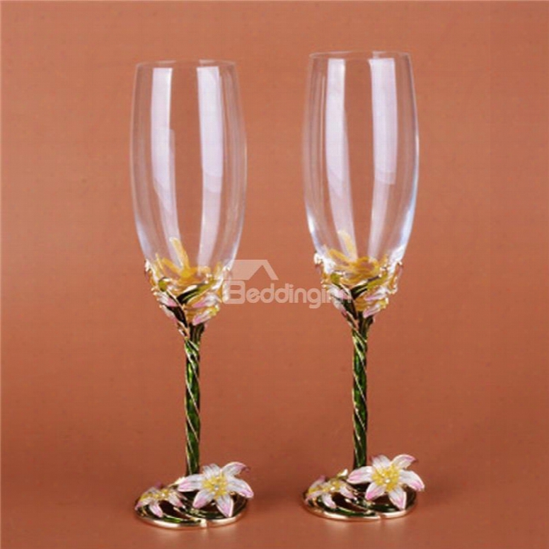 Amazing And Artistic Crystal Enamel Materials Home Or Party Modern Wine Glassses