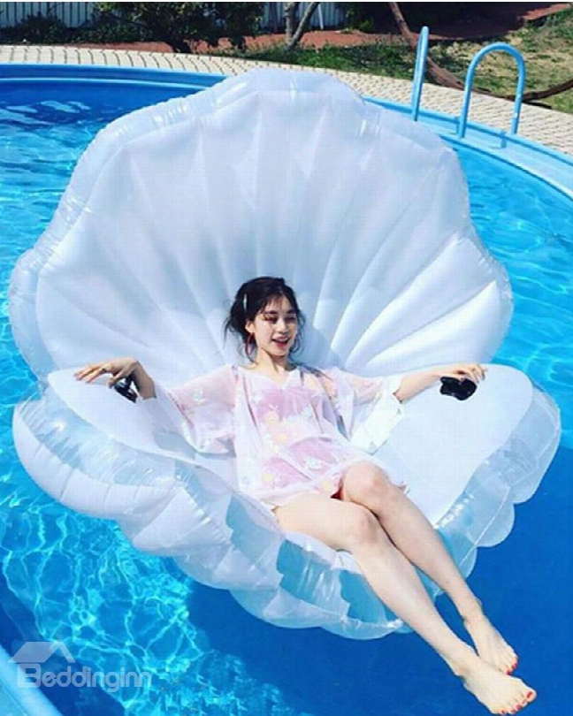 Amazing Gigantic Seashell And Pearl Design Inflate Pool Float