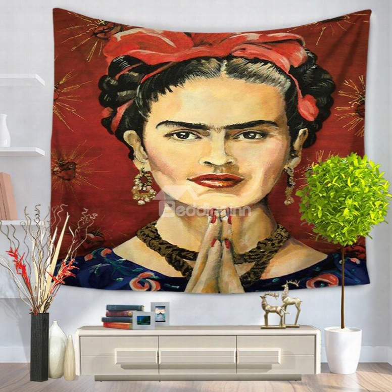 Artwork Frida Kahlo Mexico Latin Style Decorative Hanging Wall Tapestry