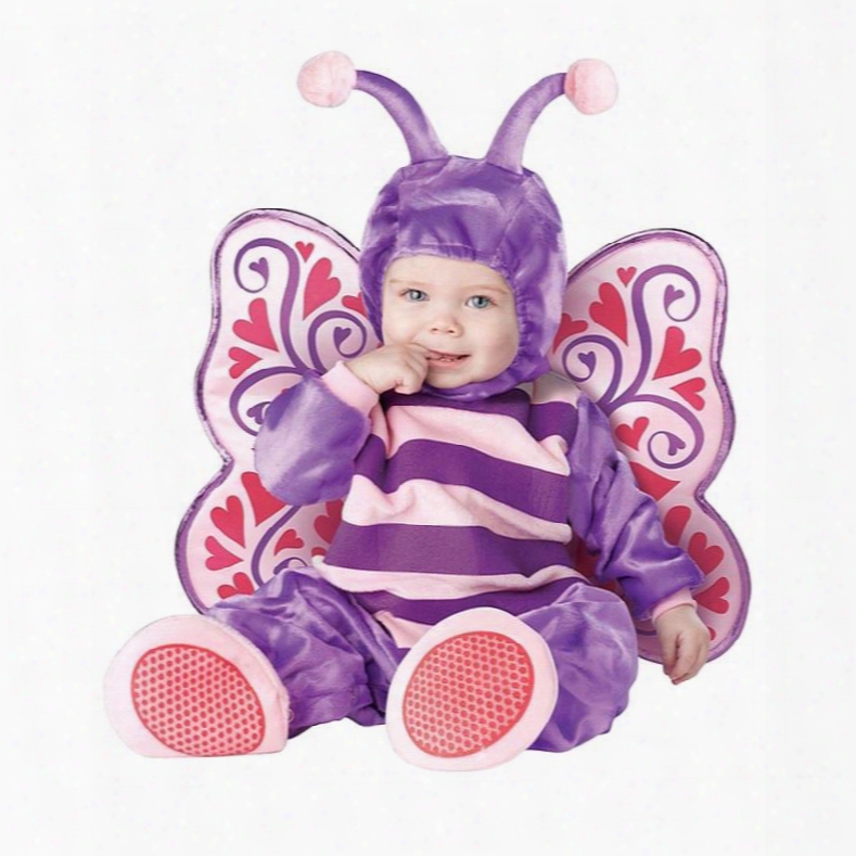 Butterfly Shaped Wings Decoration Polyester Purple Baby Costume