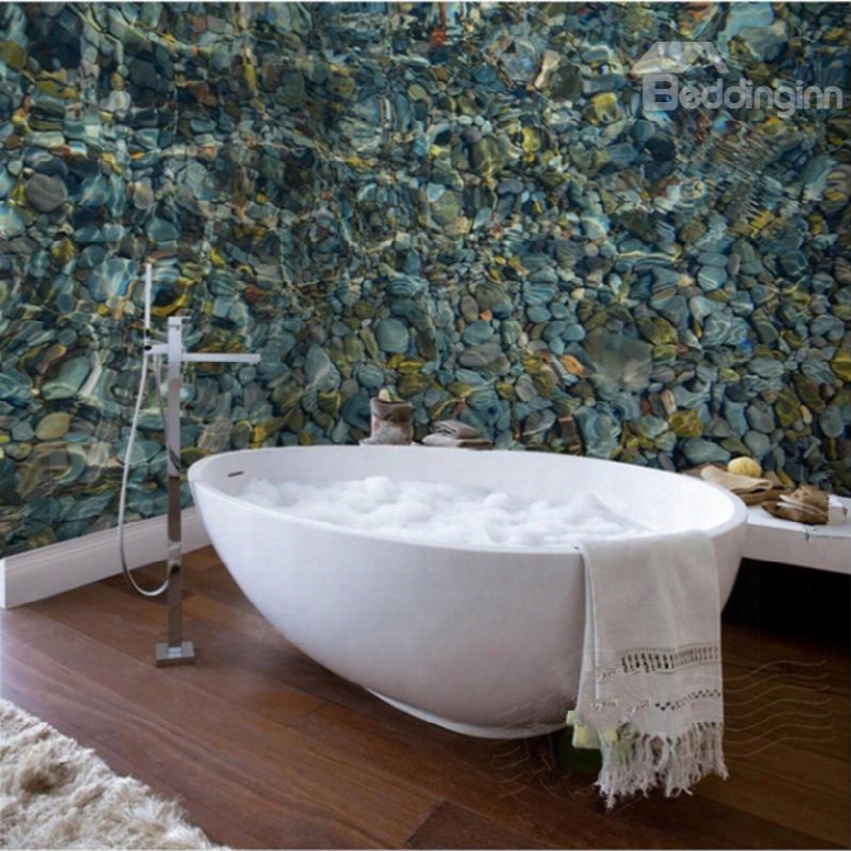 Classic Pebbles In The Watter Design Waterproof 3d Bathroom Wall Murals