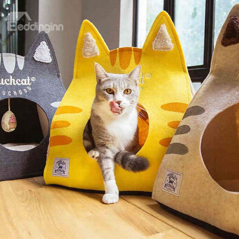 Colorful Mongolian Yurt Cat Warm Wool Bed House