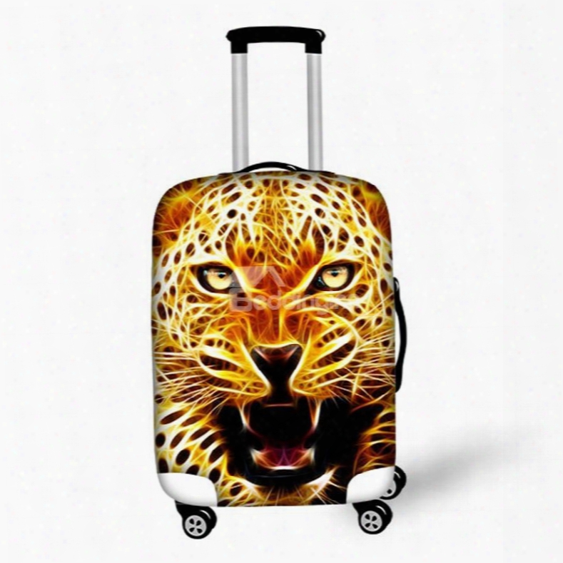 Cool Leopard Pattern 3d Painted Luggage Cover