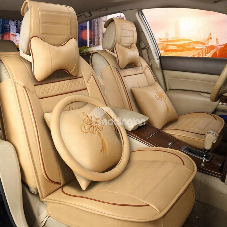 Cozy Rubbing Genuine Leather Colorful Luxurious Car Seat Covers