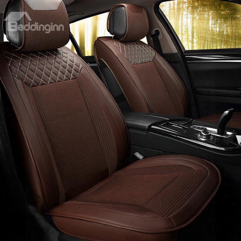 Durable Comfortable Soft Leather Front Single-seat Universal Car Seat Covers