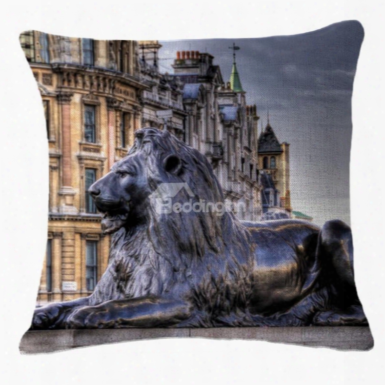 Excellent Trafalgar Square Print Square Throw Pillow