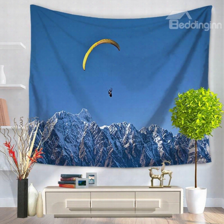 Extreme Sports Skydiving Blue Sky Pattern Decorativehan Ging Wall Tapestry