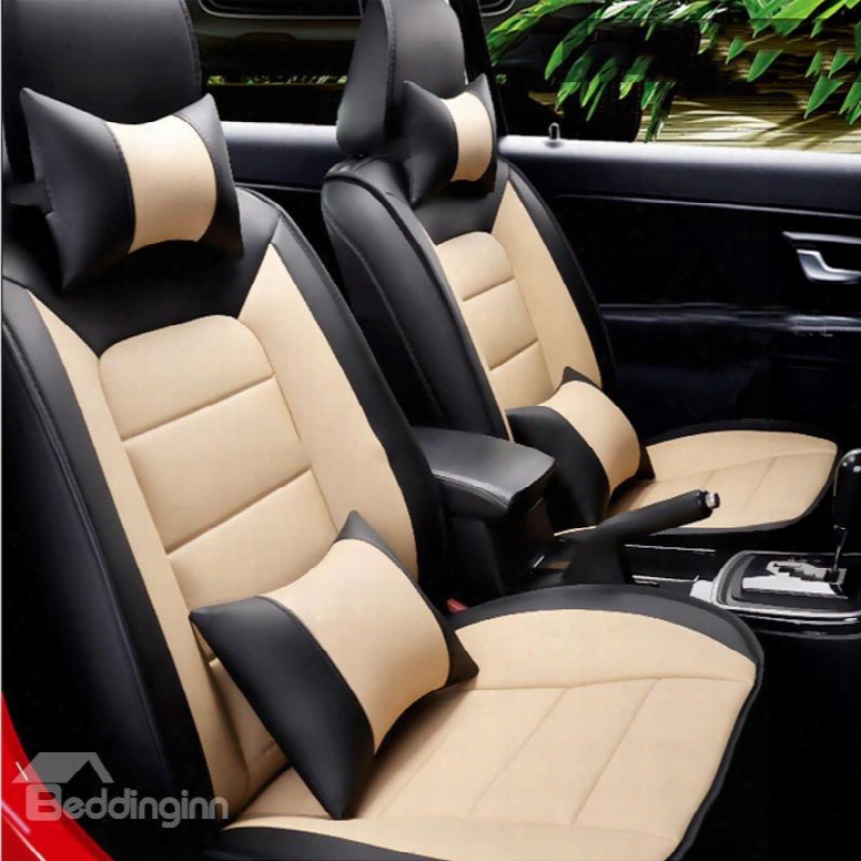 High-grade Cost-effectvie Leather Stitching Color Front Single-seat Universal Car Seat Coverscost-effective