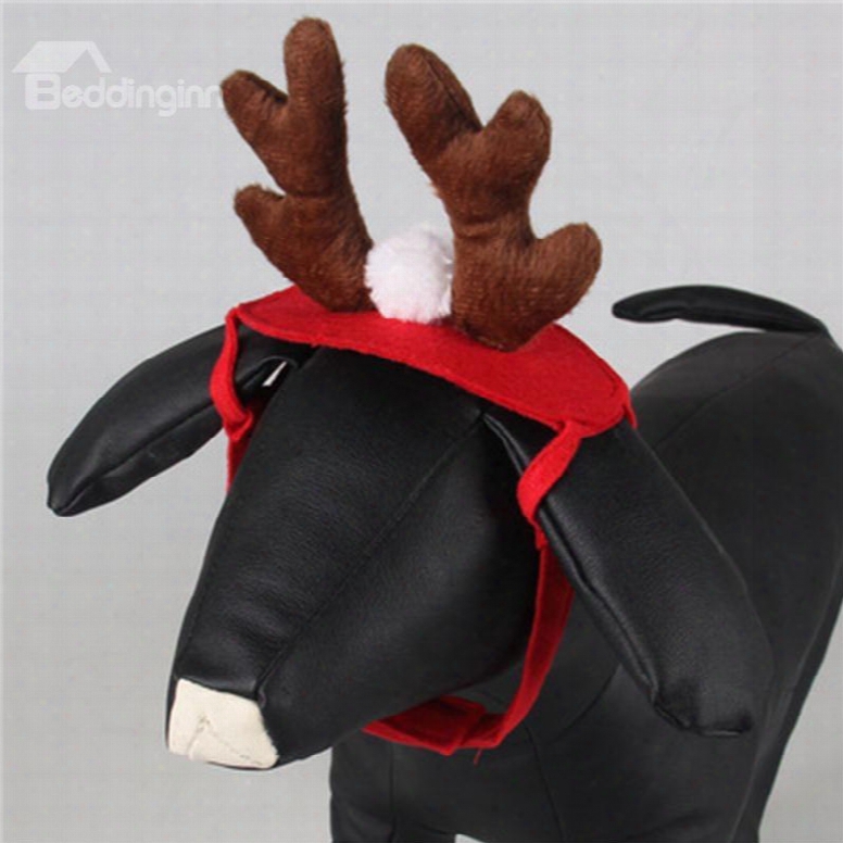 Holiday Antler Headband Pet Dog Cat Hat Christmas Cosplay Costume