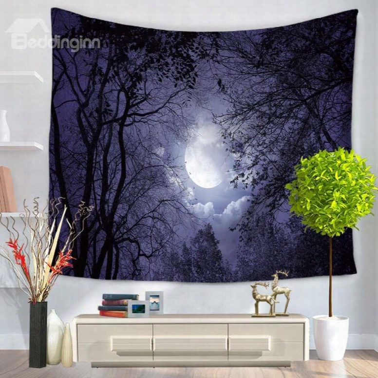 Magical Forest And Galaxy Sppace Decorative Hanging Wall Tapestry