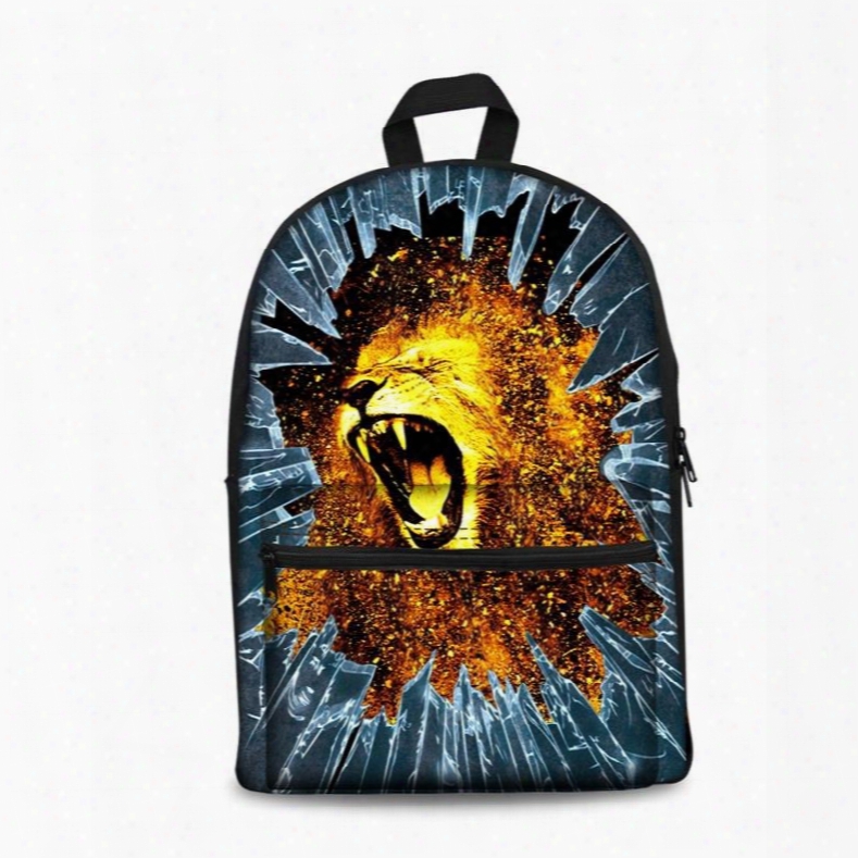 New Fashion 3d Jump Style 2d Drawing From Cartoon Lionss Backpack Students School Campus Bags
