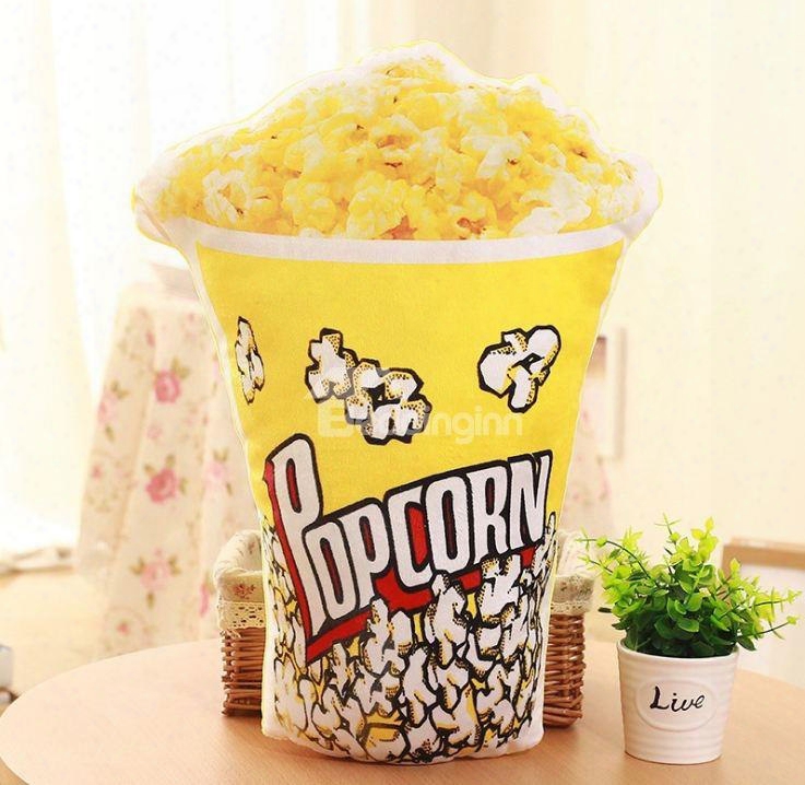 Popular Popcorn Design Soft Decorative Throw Pillow