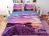 3D Seaside Landscape Printed Polyester 4-Piece Purple Bedding Sets/Duvet Covers