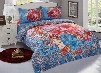 Noble Red Peony Print Polyester 4-Piece Duvet Cover Sets