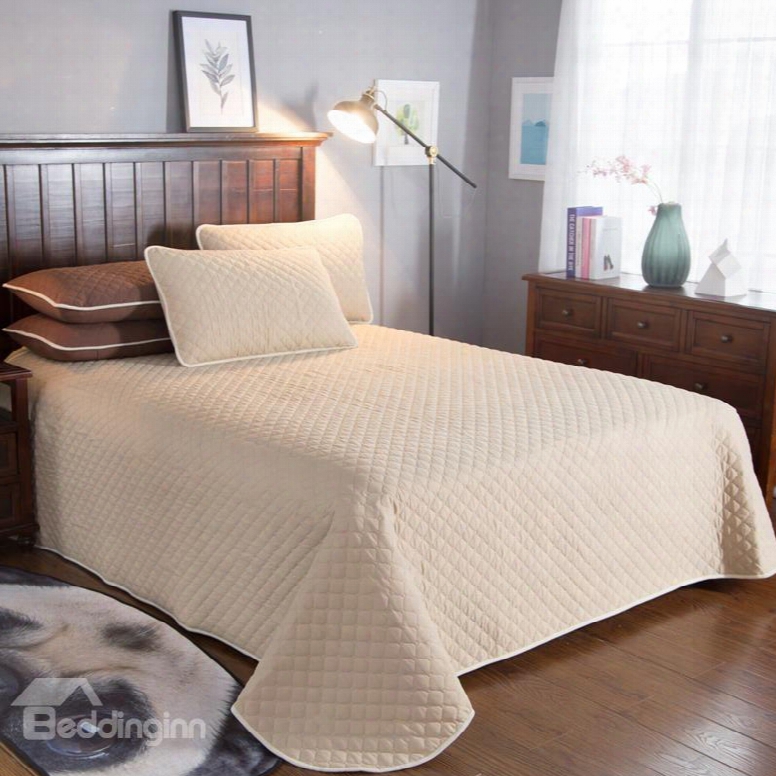 Solid Color Simple Style 3-piece Bed In A Bag
