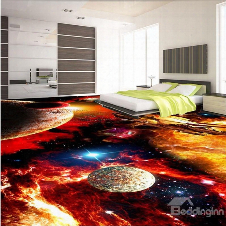 Splendid Modern Design Galaxy Pattern Waterproof Splicing 3d Floor Murals