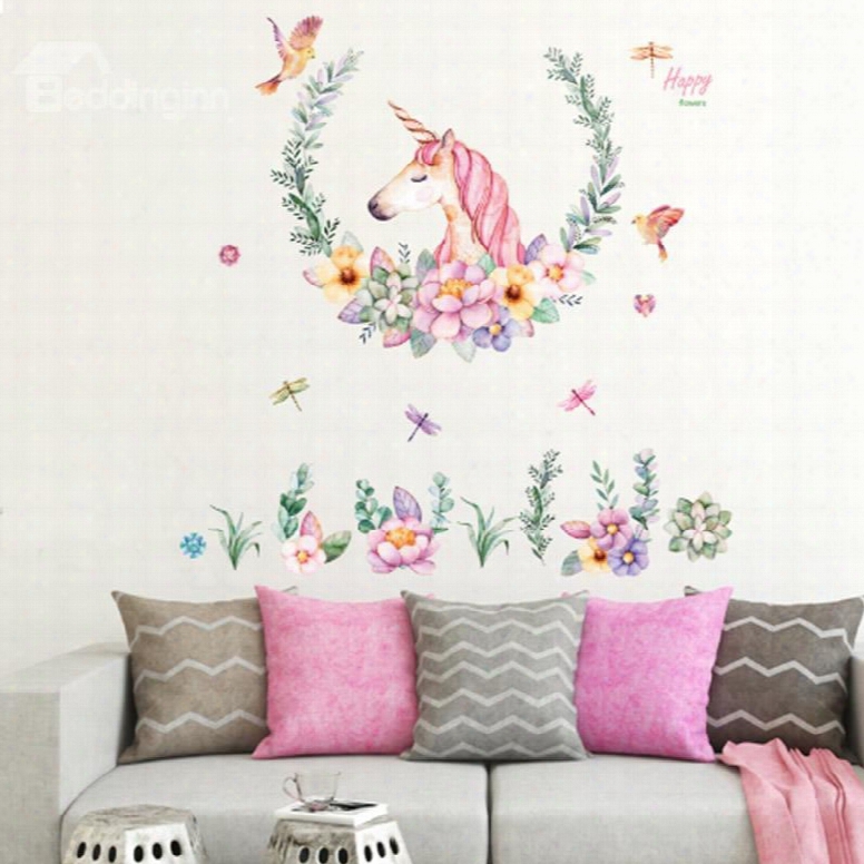 Unicorn Wall Decals Girls Bedroom Wall Stickers Room Wall Decor