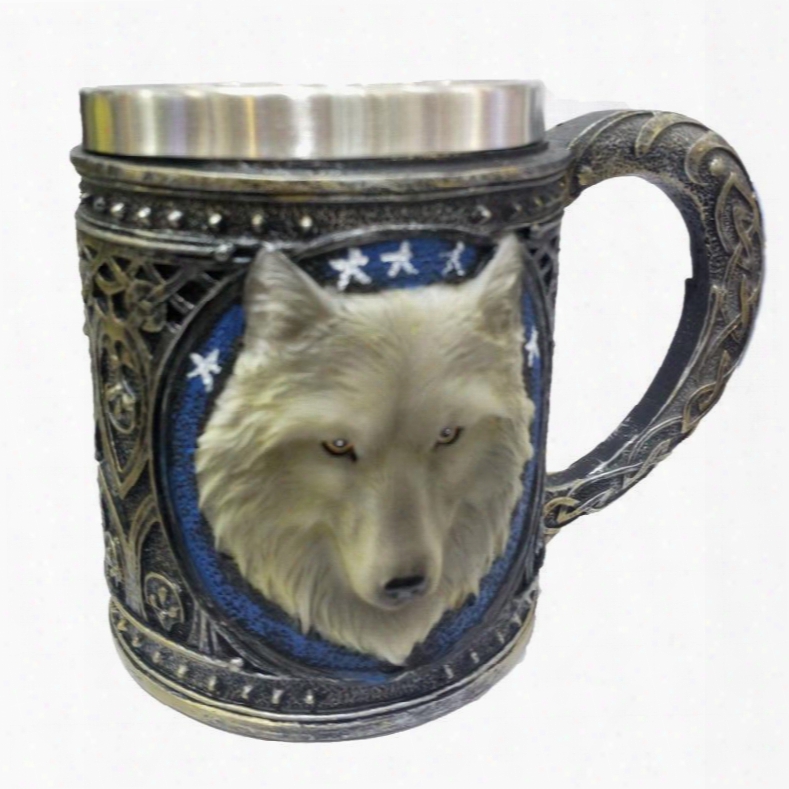 Wonderful And Amazing Head Of Wolf Newfangled Pattern Milk And Coffee 3d Cup