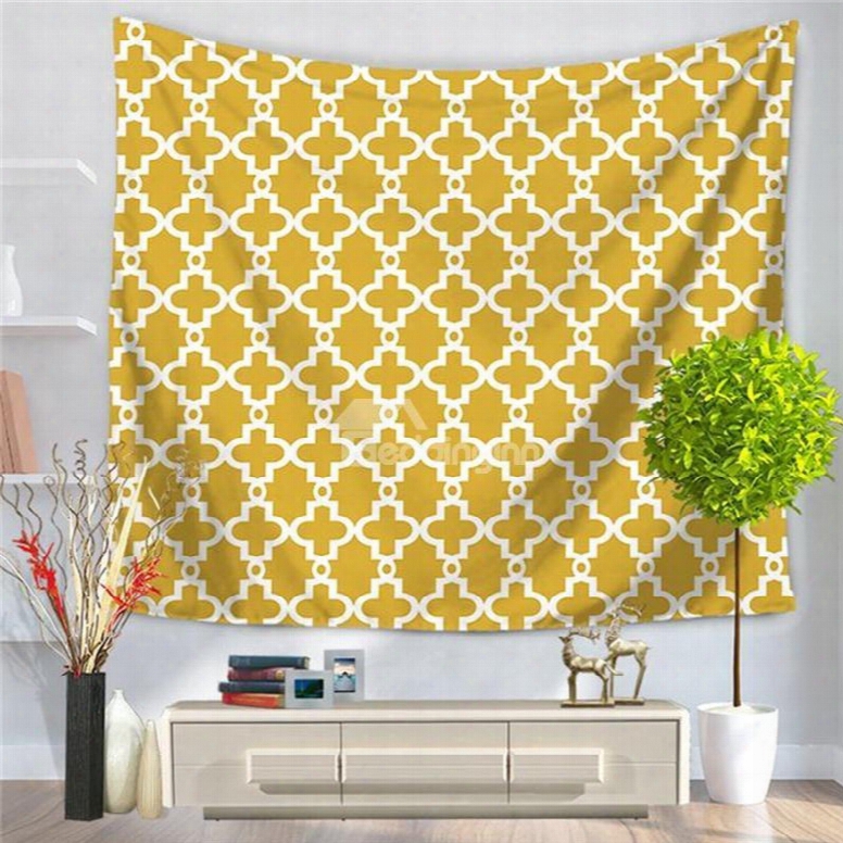 Yellow Abstract New Geometric Art Pattern Decorative Hanging Wall Tapestry