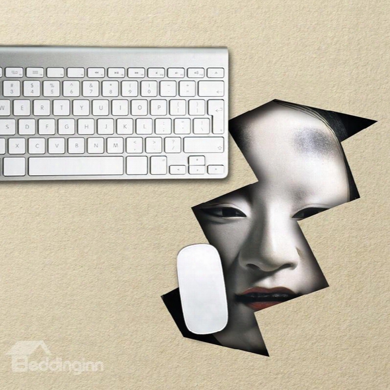 3d Horror Face Pattern Removable Mouse Pad Desk Stickers