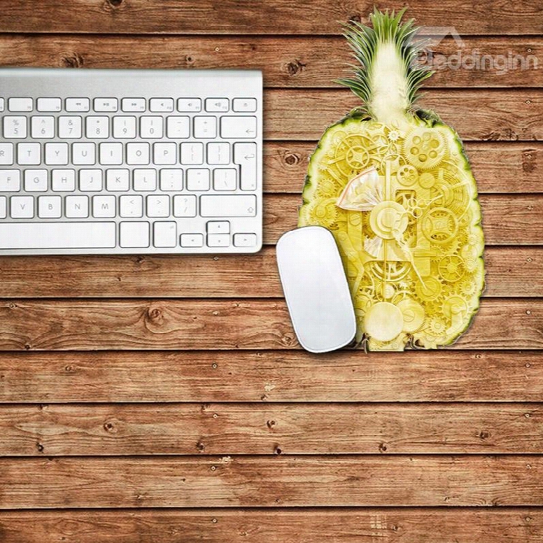 3d Pineapple Summer Pattern Removable Mouse Pad Desk Stickers
