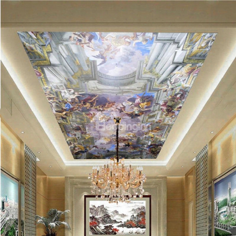 3d Source Of Lfe Printed Waterproof Durable And Eco-friendly Ceiling Murals