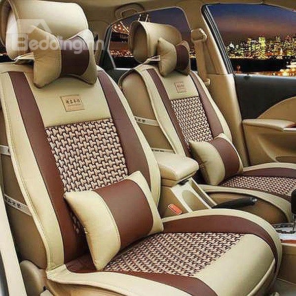 Bamboo Fiber Cooling Pattern Design Comfortable Universal Car Seat Covers