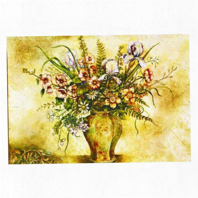 Beautiful Flowers And Vase Pattern Non-slip Doormat