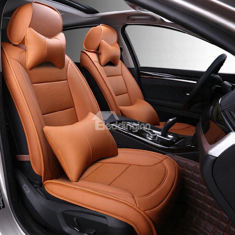 Business Style Solid Color Luxury Soft Custom Car Seat Covers