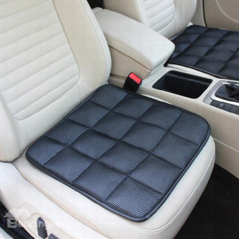 Classic Black Free Bundle Grid Design Durable Pet Material 1-piece Single Front Seat Mat