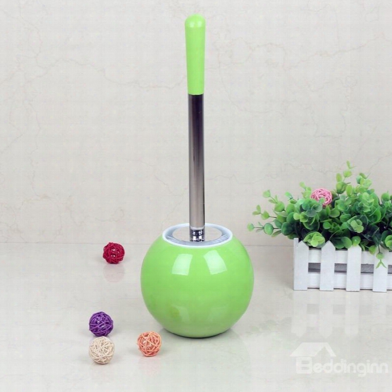 Creative Design Green Pvc Toilet Brush And Holder