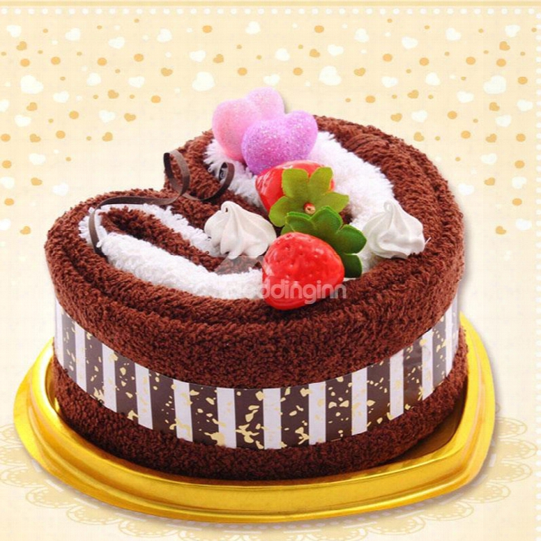 Cute Cake Shape D Creative Gift Towel Sets