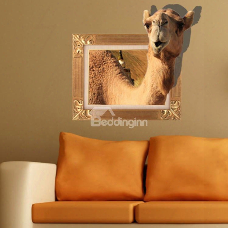 Cute Lovely Camel Pattern Home Decorative 3d Wall Sticker