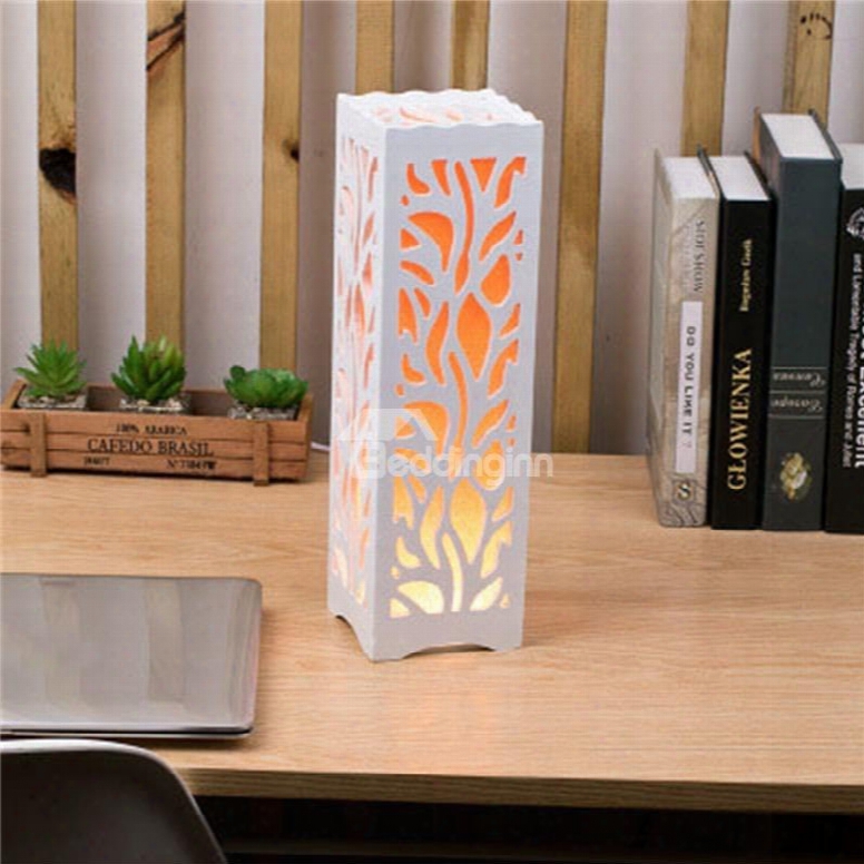 European Style Concise And Romantic Creative Wood Plastic Usb Night Lamp