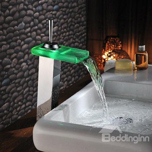 High Quality Fantastic Led Color Changing By Temperature Bathroom Sink Faucet