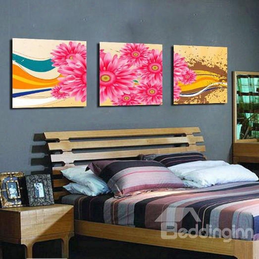 New Arrival Delicate Pink Sunflowers Canvas Wall Prints