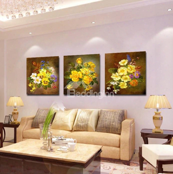 New Arrival Fragrant Yellow Flowers Blossom Film Wall Art Prints
