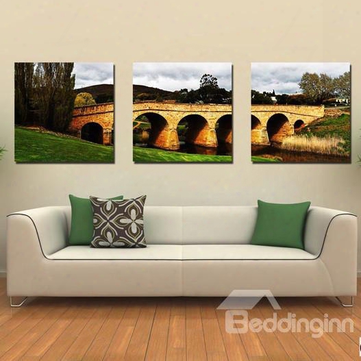 New Arrival Lake Under Bridge And Sky Canvas Wall Prints