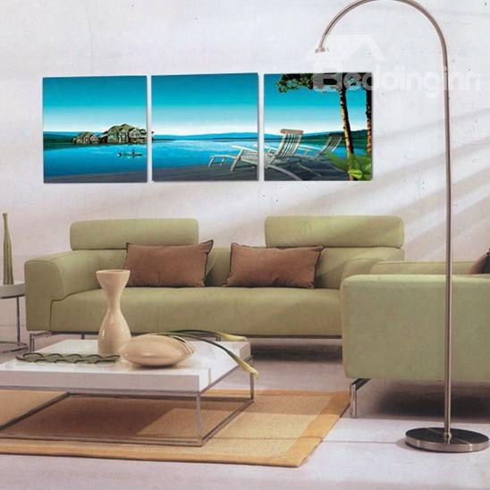 New Arrival Pleasant Life Beside Sea Canvas Wall Prints