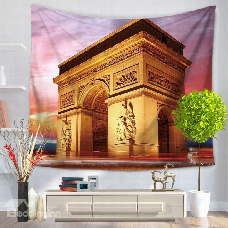 Paris Triumphal Arch Famous Tourist Attractions Decorative Hanging Wall Tapestry