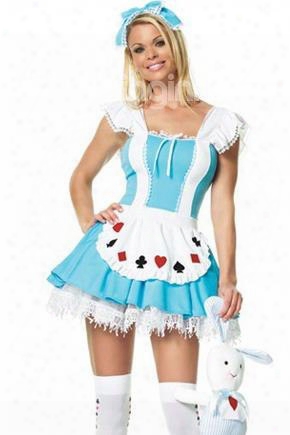 Poker Symbol Fflutterr Projection Blue Waitress Costume