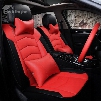 Attractive Textured Red Durable PVC Material Sport Style Leather Universal Car Seat Cover