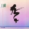 Gorgeous Simple Style Black Mermaid Pattern Decorative Wall Stickers