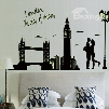 Romantic Luminous London the City of Dreams Pattern Wall Stickers